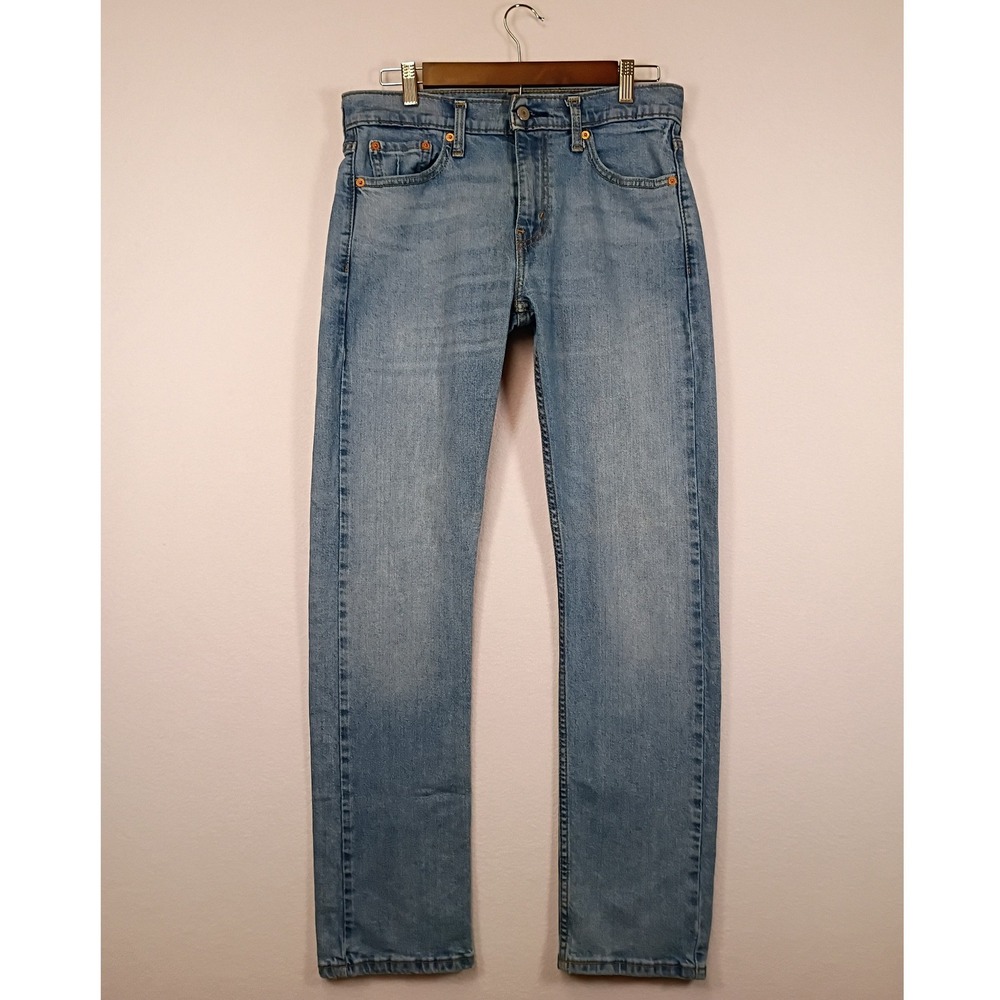 Classic Americana Levi's 513 Mens 29x32 Light Wash Slim Straight Stretch Jeans